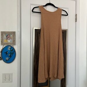 Tan midi dress